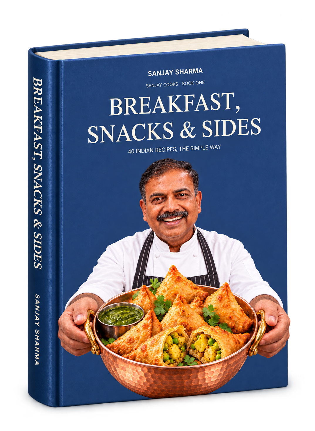 Breakfast, Snacks & Sides cover with golden samosas