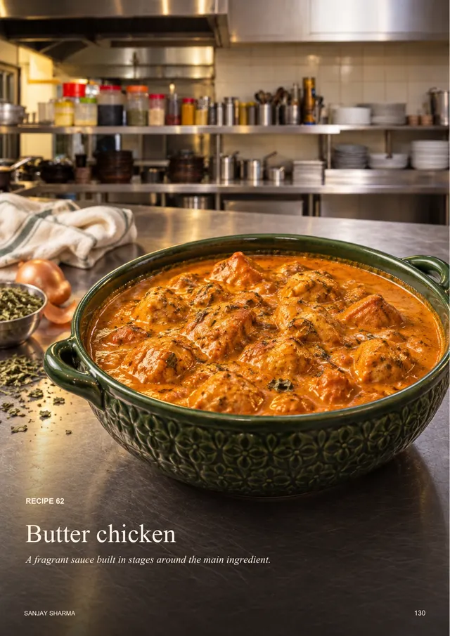 Full-page photo of the butter chicken